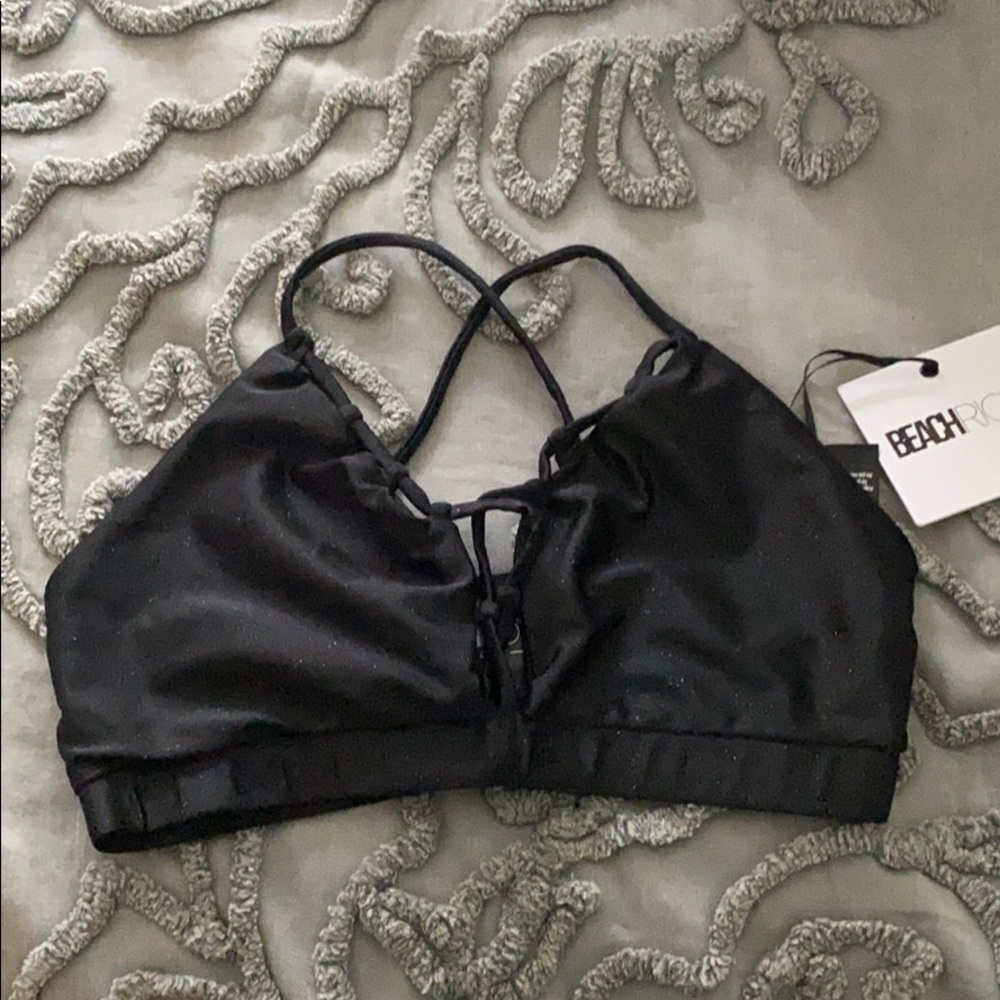 Beach riot sparkly sports bra L